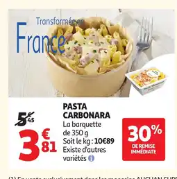 Auchan Supermarché Pasta carbonara offre