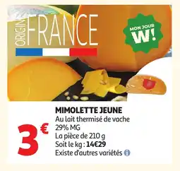Auchan Supermarché Mimolette jeune offre