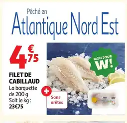 Auchan Supermarché Filet de cabillaud offre