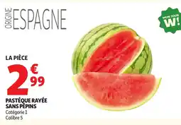 Auchan Supermarché Pastéque rayée sans pépins offre