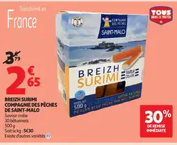 Auchan Supermarché Breizh surimi compagnie des pêches de saint-malo offre