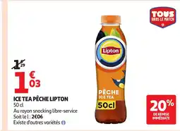 Auchan Supermarché LIPTON Ice tea pêche offre