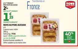 Auchan Supermarché AUCHAN Nems au porc offre