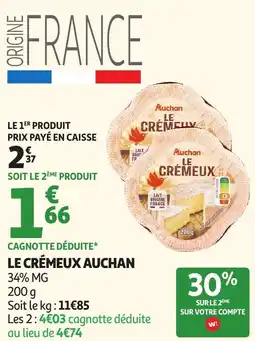 Auchan Supermarché AUCHAN Le crémeux offre