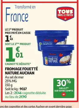 Auchan Supermarché AUCHAN Fromage fouetté nature offre