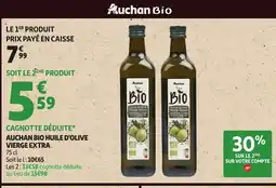 Auchan Supermarché Auchan bio huile d'olive vierge extra offre