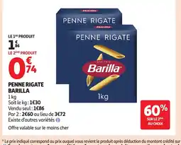 Auchan Supermarché BARILLA Penne rigate offre