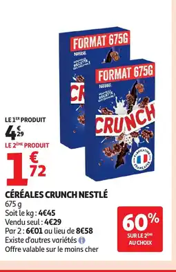 Auchan Supermarché Céréales crunch nestlé offre