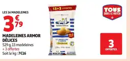 Auchan Supermarché ARMOR DÉLICES Madeleines offre