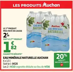 Auchan Supermarché AUCHAN Eau minérale naturelle offre