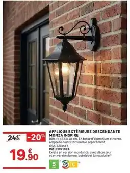 Leroy Merlin Dim - applique extérieure descendante monza inspire offre