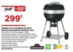 Leroy Merlin Dim - barbecue charbon de bois napoleon rodeo pro22k-leg offre
