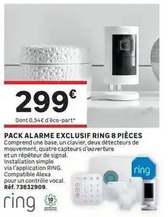 Leroy Merlin Signal - pack alarme exclusif ring 8 pièces offre
