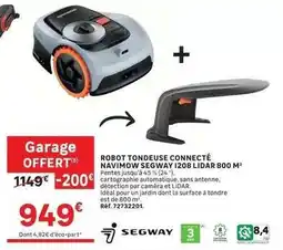 Leroy Merlin Robot tondeuse connecté navimow segway i208 lidar 800 m offre