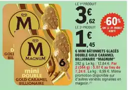 E.Leclerc MAGNUM mini DOUBLE GOLD CARAMEL BILLIONAIRE offre