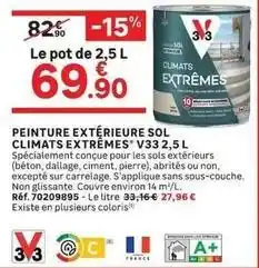 Leroy Merlin V33 - peinture extérieure sol climats extrêmes offre