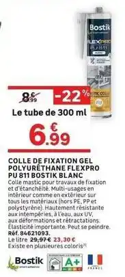 Leroy Merlin Tous - colle de fixation gel polyurethane flexpro pu 811 offre