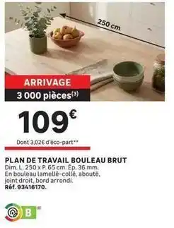 Leroy Merlin Brut - plan de travail offre