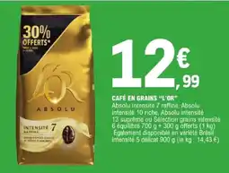 E.Leclerc Absolu L'OR Café en grains offre