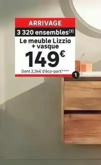 Leroy Merlin Le meuble lizzio + vasque offre
