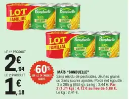 E.Leclerc Bonduelle MAÏS offre
