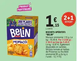 E.Leclerc Belin Biscuits apéritifs Monaco emmental offre