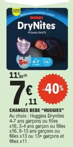 E.Leclerc Huggies Changes bebe offre
