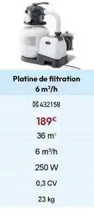 Irrijardin Platine de filtration 6 m3h offre