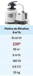 Irrijardin Platine de filtration 8 m`/h offre