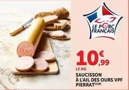 Maximarché Saucisson à l'ail des ours vpf offre