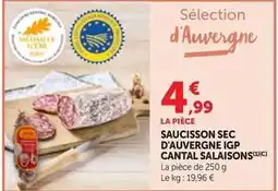 Maximarché Saucisson sec d'auvergne igp offre