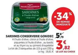 Maximarché Mouettes d'arvor - sardines offre