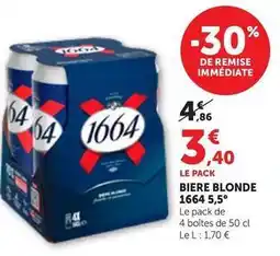 Maximarché 1664 - biere blonde 5,5 offre
