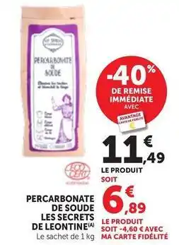 Maximarché Percarbonate de soude les secrets de leontine offre