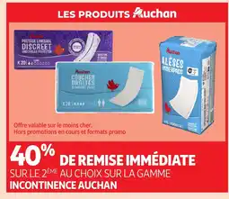Auchan Supermarché AUCHAN Sur la gamme incontinence offre