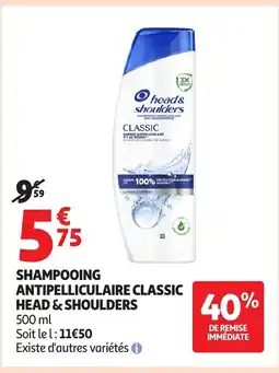 Auchan Supermarché HEAD & SHOULDERS Shampooing antipelliculaire classic offre