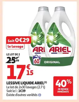 Auchan Supermarché ARIEL Lessive liquide offre