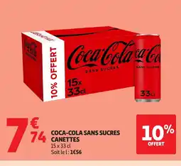 Auchan Supermarché COCA COLA sucres canettes offre