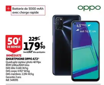 Auchan Direct Smartphone Oppo A72 offre