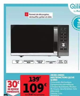 Auchan Direct Micro-ondes Multifonctions Qilive offre