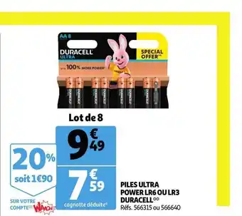 Piles Ultra Power Lr6 Ou Lr3 Duracell