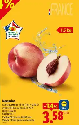 Lidl Nectarine offre