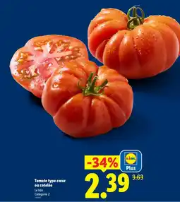 Lidl Tomate type cœur ou cotelée offre