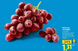 Lidl Raisin rosé sans pépins offre
