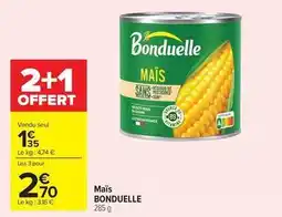 Carrefour Drive Bonduelle - maïs offre