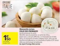Carrefour Drive Mozzarella cerises offre