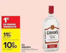 Carrefour Drive Gibson's - gin offre