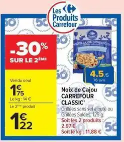 Carrefour Drive Carrefour - noix de cajou classic' offre