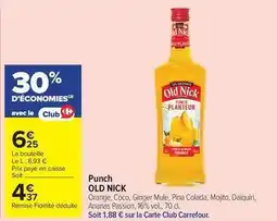 Carrefour Drive Old nick - punch offre