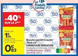 Carrefour Drive Carrefour - biscuits apéritif croustiz offre